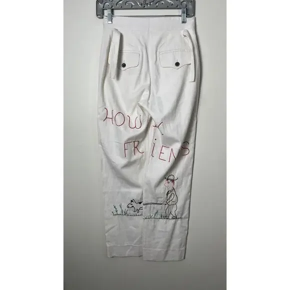 RARE!!! BODE HOWDY FRIENDS CHAINSTITCH PANTS - Picture 11 of 15
